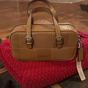 Coachtopia Mini Leather Satchel in Tan